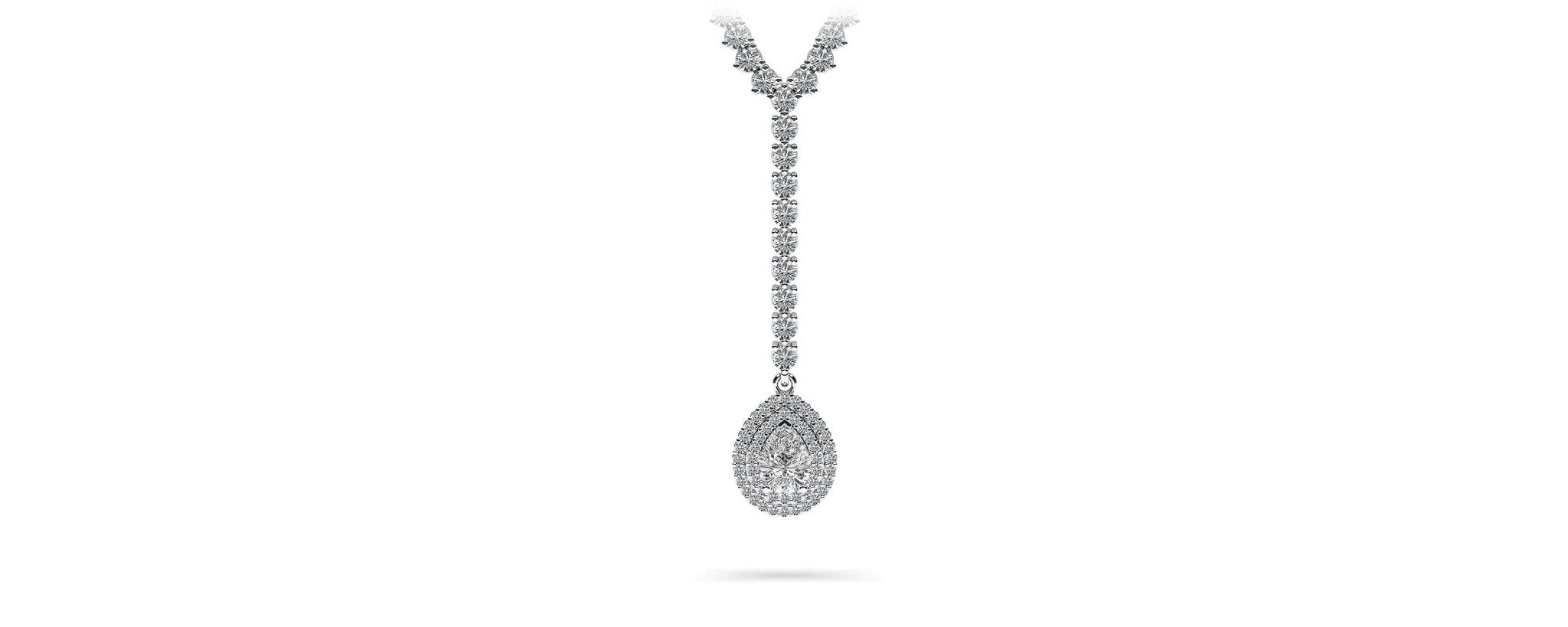 True Romance Diamond Necklace with 8.81 ct.(finished) 7x5mm, 1mm, 2.2mm - Luxury Time NYC
