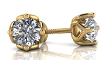 Load image into Gallery viewer, Tulip Diamond Stud Earrings with 0.25 ct.(finished) 3.2mm - Luxury Time NYC