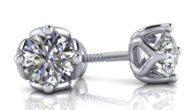 Load image into Gallery viewer, Tulip Diamond Stud Earrings with 0.25 ct.(finished) 3.2mm - Luxury Time NYC