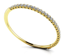 Load image into Gallery viewer, Tulip Edge Diamond Bangle Bracelet with 2.84 ct.(finished) 3mm - Luxury Time NYC