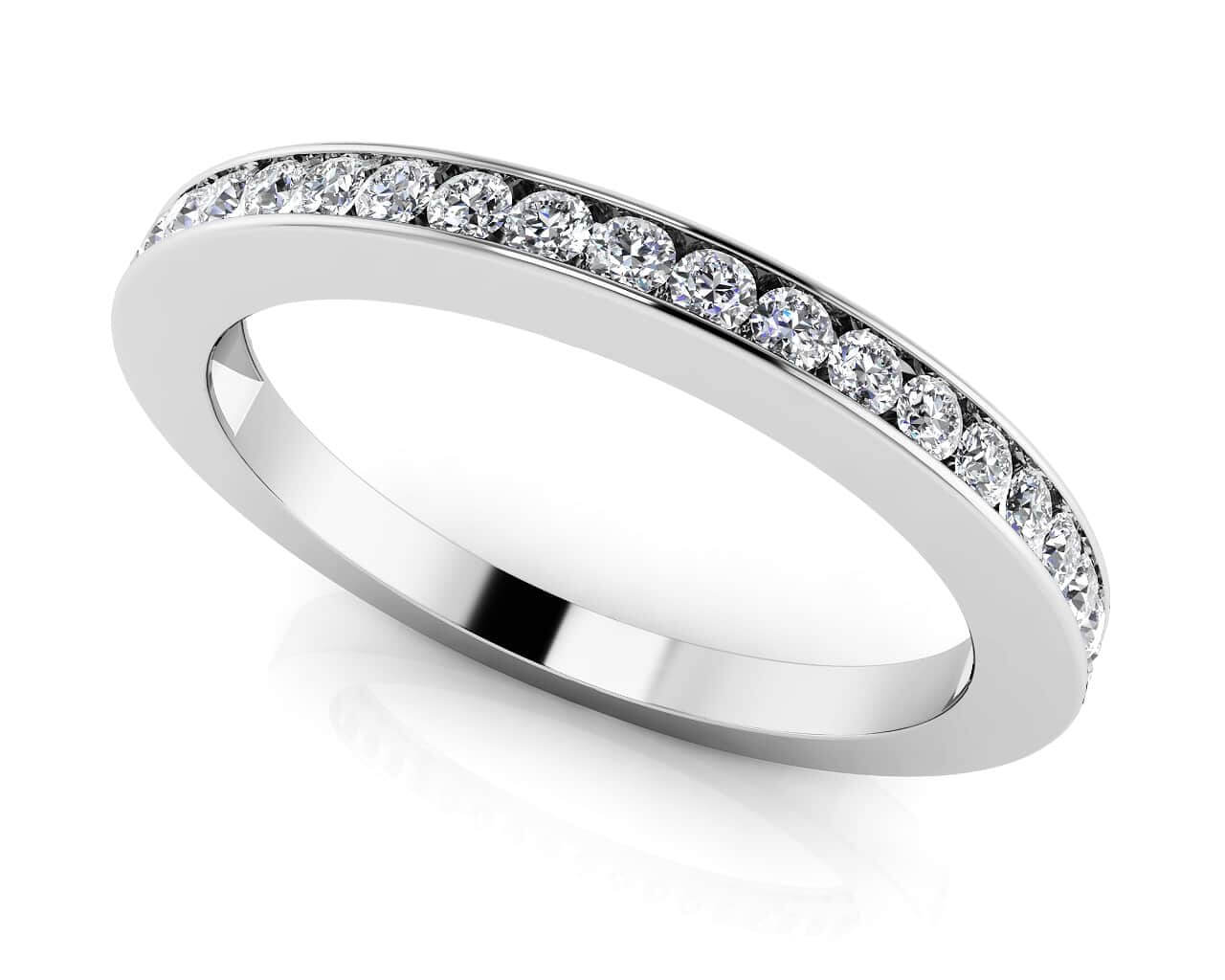 Twenty Channel Set Diamond Anniversary Diamond Ring with 0.30 ct.(finished) 1.5mm - Luxury Time NYC