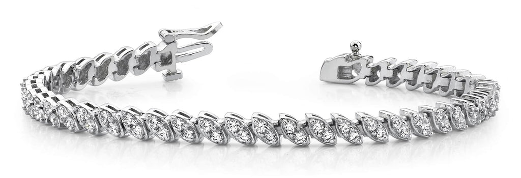 Two Peas In A Pod Diamond Bracelet with 2.00 ct.(finished) 1.75mm - Luxury Time NYC