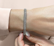 Load image into Gallery viewer, Two Row Diamond Bracelet with 5.00 ct.(finished) 2.2mm - Luxury Time NYC