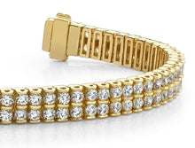 Load image into Gallery viewer, Two Row Diamond Bracelet with 5.00 ct.(finished) 2.2mm - Luxury Time NYC