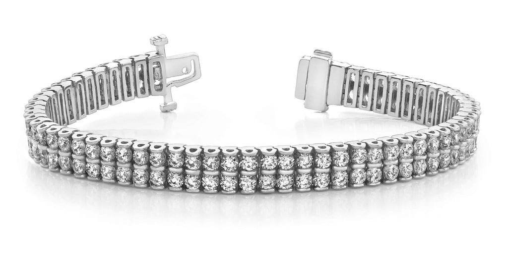 Two Row Diamond Bracelet with 5.00 ct.(finished) 2.2mm - Luxury Time NYC