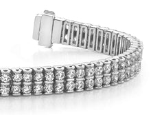 Load image into Gallery viewer, Two Row Diamond Bracelet with 5.00 ct.(finished) 2.2mm - Luxury Time NYC