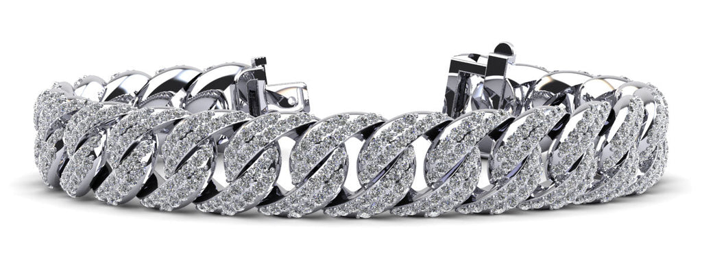 Two Row Graduated Diamond Bracelet with 7.95 ct.(finished) 1.3mm, 1.4mm - Luxury Time NYC