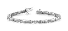 Load image into Gallery viewer, Two Tone Channel Link Diamond Bracelet with 1.98 ct.(finished) 1.8mm - Luxury Time NYC