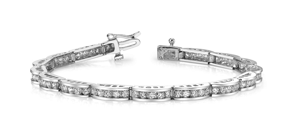 Two Tone Channel Link Lab - Grown Diamond Bracelet with 1.98 ct.(finished) 1.8mm - Luxury Time NYC