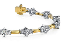 Load image into Gallery viewer, Two Tone Triple Diamond Bracelet with 1.47 ct.(finished) 1.6mm, 2.5mm - Luxury Time NYC