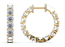 Load image into Gallery viewer, U Shape Cup Diamond Hoop Earrings with 2.24 ct.(finished) 2.6mm - Luxury Time NYC