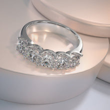 Load image into Gallery viewer, U Shape Five Stone Diamond Anniversary Diamond Ring with 2.50 ct.(finished) 5mm - Luxury Time NYC