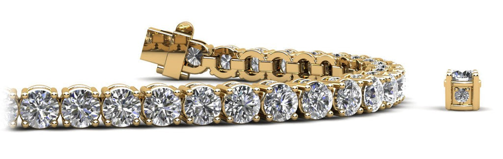 Ultimate Tennis Bracelet with Side Stones Diamond with 3.28 ct.(finished) 1mm, 2mm - Luxury Time NYC