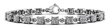 Load image into Gallery viewer, Unique Princess Cut Diamond Link Tennis Diamond Bracelet with 2.26 ct.(finished) 2.5mm - Luxury Time NYC