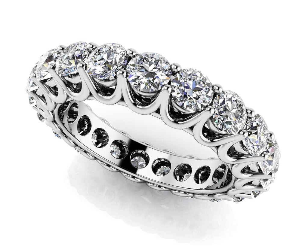 Unique Shared Prong Diamond Eternity Diamond Ring with 1.22 ct.(finished) 2.3mm - Luxury Time NYC