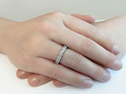 Uniquely Elegant Eternity Diamond Ring with 4.00 ct.(finished) 4mm - Luxury Time NYC