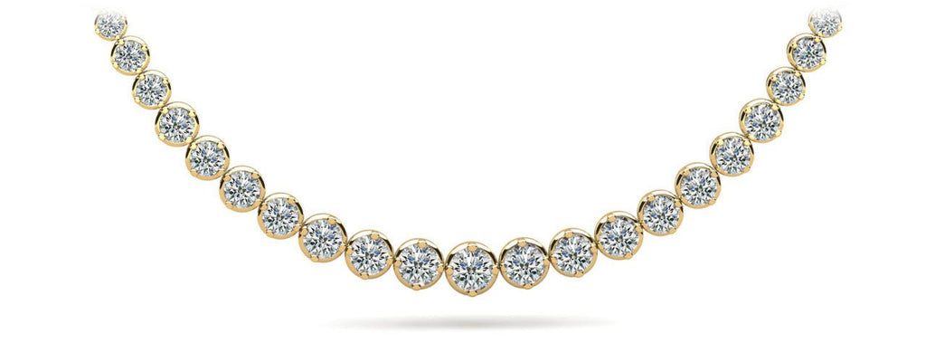 Uniquely Elegant Tennis Diamond Necklace with 10.07 ct.(finished) - Luxury Time NYC