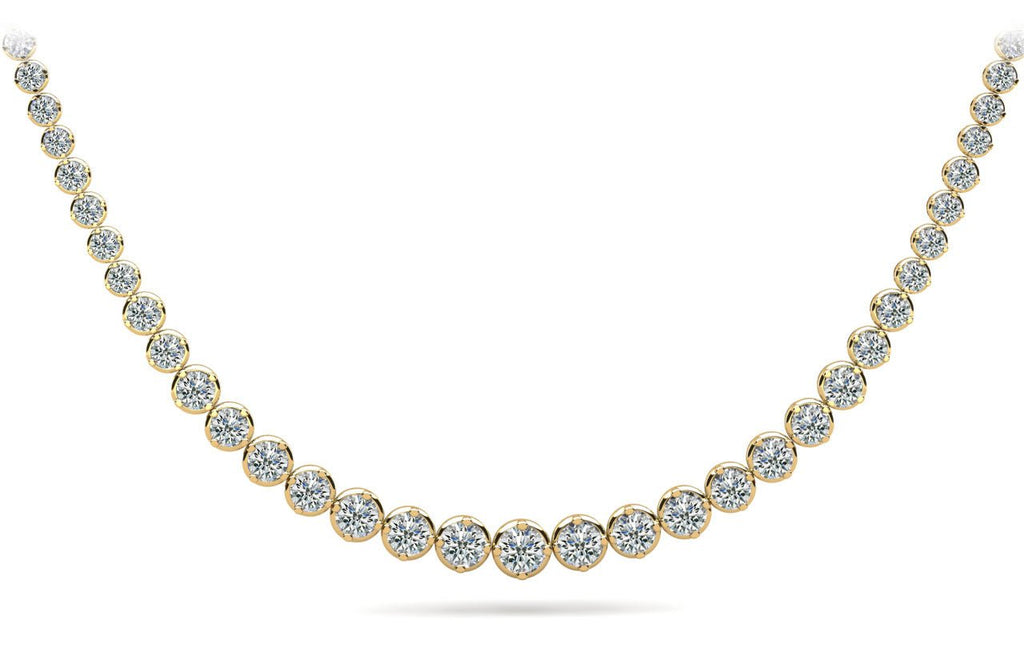 Uniquely Elegant Tennis Diamond Necklace with 7.98 ct.(finished) - Luxury Time NYC