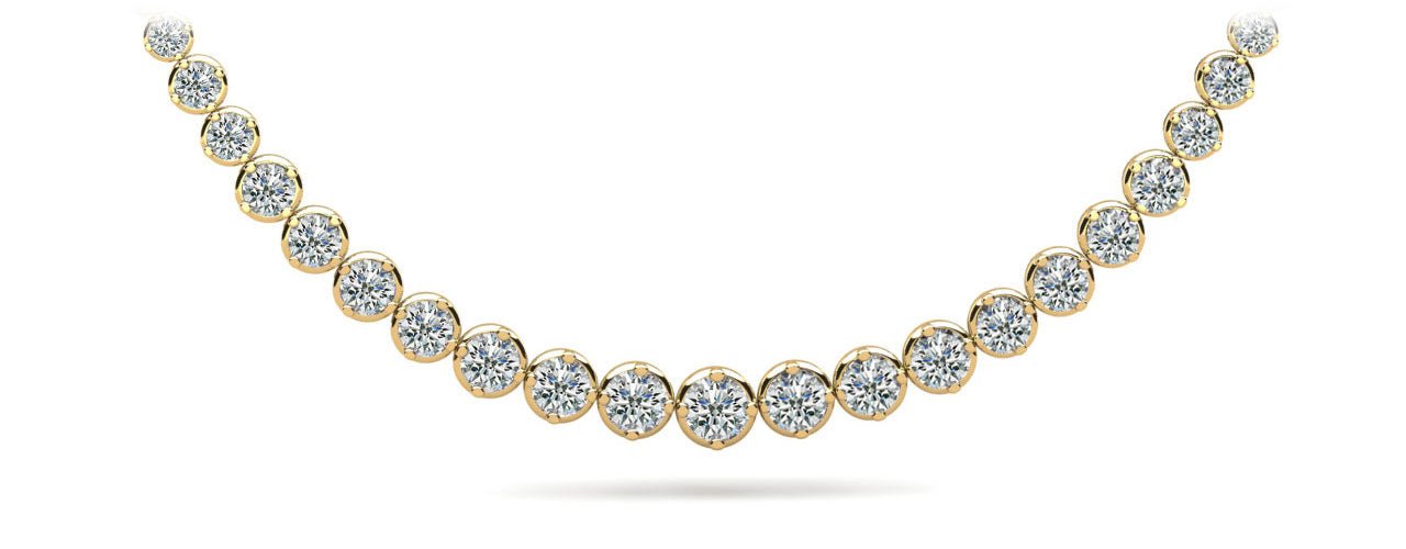 Uniquely Elegant Tennis Lab - Grown Diamond Necklace with 10.07 ct.(finished) - Luxury Time NYC