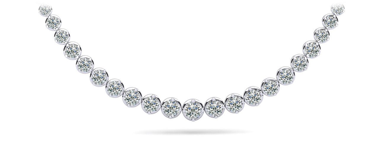 Uniquely Elegant Tennis Lab - Grown Diamond Necklace with 10.07 ct.(finished) - Luxury Time NYC