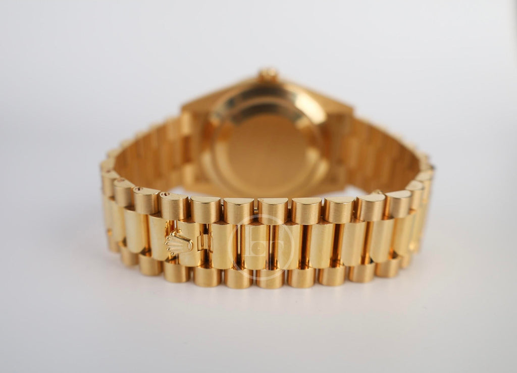 Rolex Day-Date 40 Yellow Gold Black Diamond Dial & Diamond Bezel President Bracelet 228348RBR -