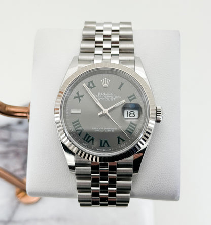 Rolex White Rolesor Datejust 36 - Slate Roman Dial - 126234