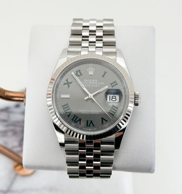 Rolex White Rolesor Datejust 36 - Slate Roman Dial - 126234