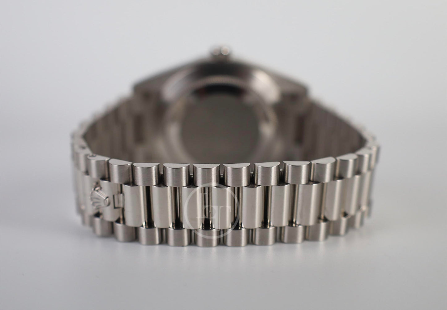 Rolex Day-Date 40 Platinum Ice Blue Diamond Dial & Smooth Bezel President Bracelet 228206 -