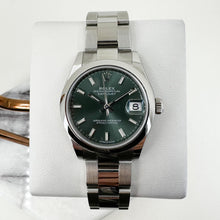 Load image into Gallery viewer, Rolex Steel and White Gold Datejust 31 Watch - Domed Bezel - Mint Green Index Dial - Oyster Bracelet - 2020 Release - 278240 mgio
