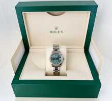 Load image into Gallery viewer, Rolex Steel and White Gold Datejust 31 Watch - Fluted Bezel - Mint Green Index Dial - Oyster Bracelet - 278274 mgio