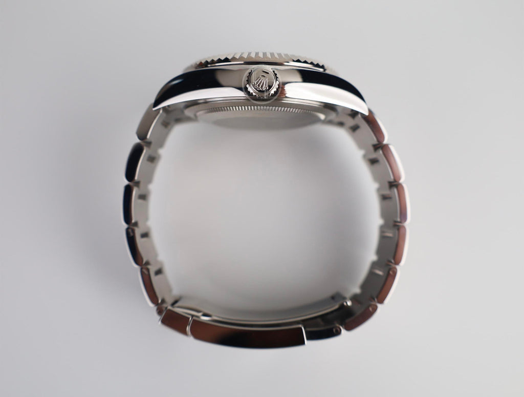 Rolex Sky-Dweller White Gold/Steel Mint Green Index Dial Oyster Bracelet Watch - 336934