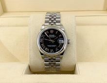 Load image into Gallery viewer, Rolex Steel and White Gold Datejust 31 Watch - Domed Bezel - Black Roman Dial - Jubilee Bracelet - 2020 Release - 278240 bkrj