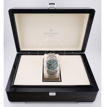 Patek Philippe Complications Flyback Chronograph Annual Calendar Stainless Steel Olive Green Dial | 5905/1A-001