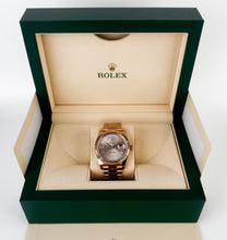Load image into Gallery viewer, Rolex Day-Date 40 Rose Gold Sundust Diamond Dial &amp; Fluted Bezel President Bracelet 228235 -
