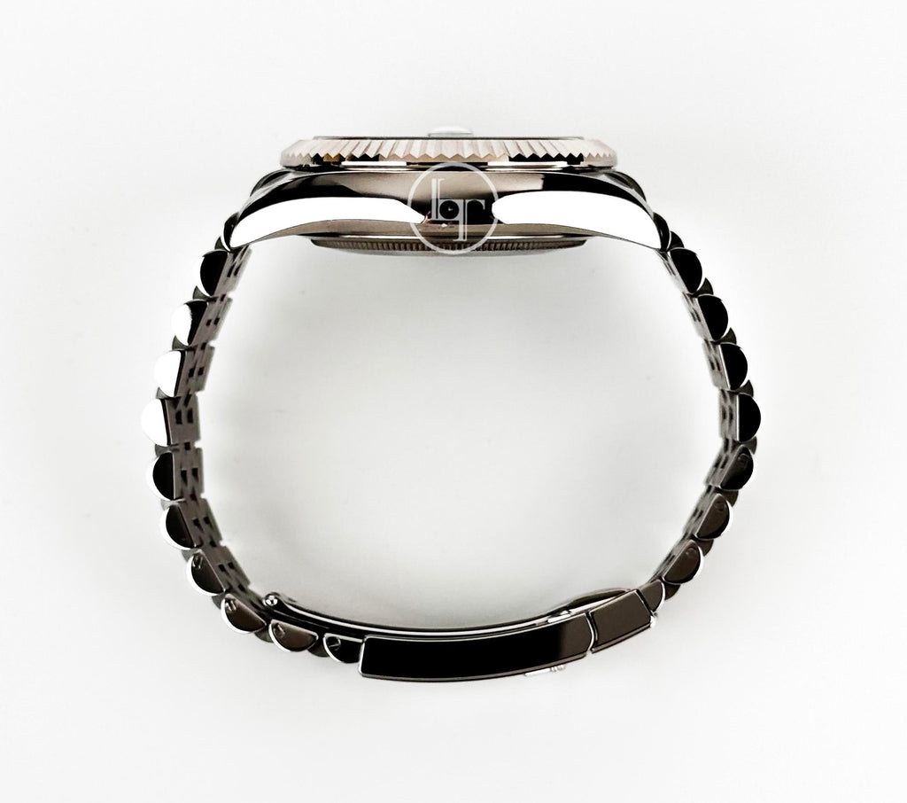 Rolex Oyster Perpetual White Rolesor Sky-Dweller Watch - White Index Dial - Jubilee Bracelet - 326934 wij