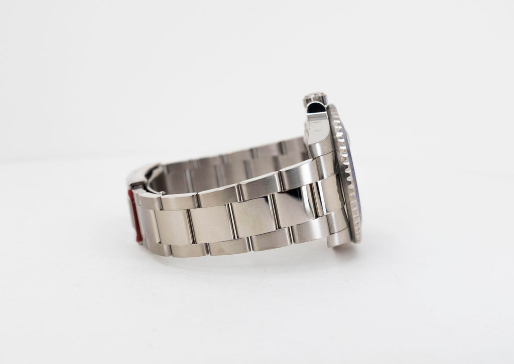 Rolex Steel GMT-Master II 40 Watch - Blue And Red Pepsi Bezel - Black Dial - Oyster Bracelet - 126710BLRO o