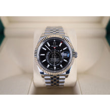 Load image into Gallery viewer, Rolex Oyster Perpetual White Rolesor Sky-Dweller Watch - Black Index Dial - Jubilee Bracelet - 326934 bkij