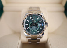 Load image into Gallery viewer, Rolex Sky-Dweller White Gold/Steel Mint Green Index Dial Oyster Bracelet Watch - 336934