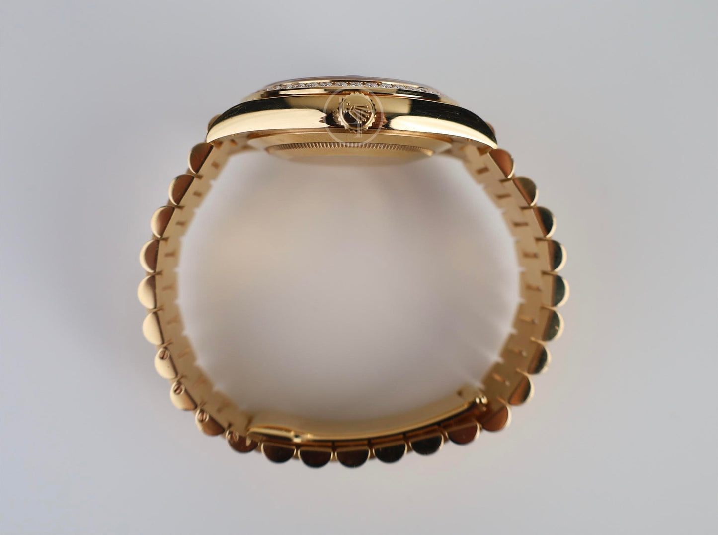 Rolex Day-Date 40 Yellow Gold Black Diamond Dial & Diamond Bezel President Bracelet 228348RBR -