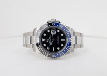 Load image into Gallery viewer, Rolex Steel GMT-Master II 40 Watch - Black And Blue Batman Bezel - Black Dial - Oyster Bracelet - 116710BLNR