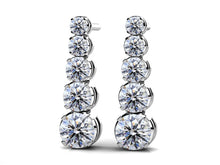 Load image into Gallery viewer, Vertical Journey Lab - Grown Diamond Earrings with 0.53 ct.(finished) - Luxury Time NYC