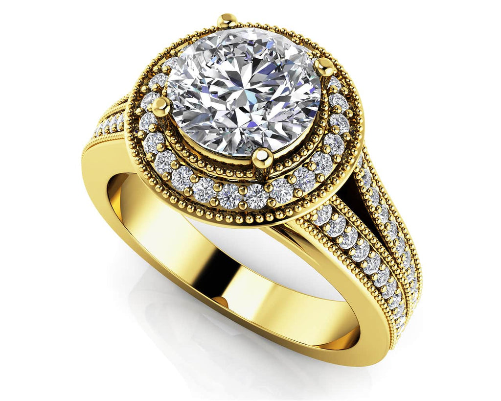 Vintage Beauty Diamond Engagement Ring with 0.83 ct. (0.50 ct. center diamond) - Luxury Time NYC