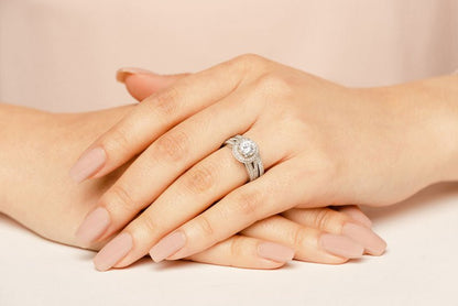 Vintage Beauty Matching Bridal Set Diamond with 1.47 ct. (1.00 ct. center diamond) - Luxury Time NYC