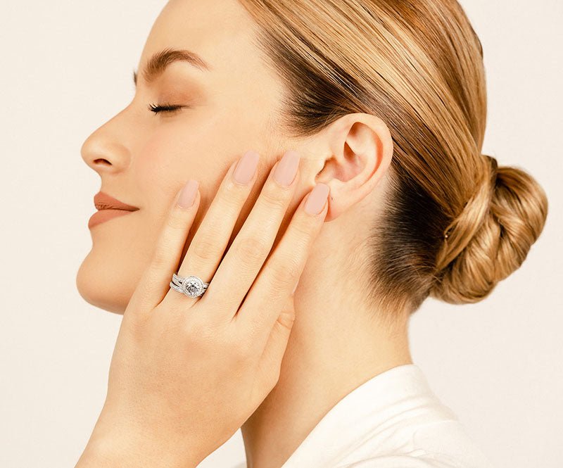 Vintage Beauty Matching Lab - Grown Diamond Bridal Set with 1.47 ct. (1.00 ct. center diamond) - Luxury Time NYC