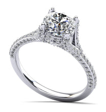 Load image into Gallery viewer, Vintage Crown Diamond Engagement Ring with 1.11 ct. (0.50 ct. center diamond) - Luxury Time NYC