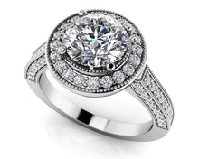 Load image into Gallery viewer, Vintage Glamour Diamond Engagement Ring with 0.99 ct. (0.50 ct. center diamond) - Luxury Time NYC