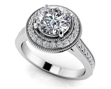 Load image into Gallery viewer, Vintage Luxe Diamond Engagement Ring with 0.77 ct. (0.50 ct. center diamond) - Luxury Time NYC