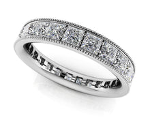 Load image into Gallery viewer, Vintage Princess Cut Diamond Eternity Diamond Ring with 1.56 ct.(finished) 2.2mm - Luxury Time NYC