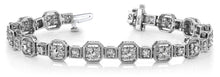 Load image into Gallery viewer, Vintage Quad Square Diamond Bracelet with 2.04 ct.(finished) 1.7mm, 2.2mm - Luxury Time NYC