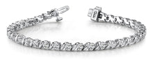 Load image into Gallery viewer, Wavy Hood Link Diamond Tennis Bracelet with 0.96 ct.(finished) 1.75mm - Luxury Time NYC